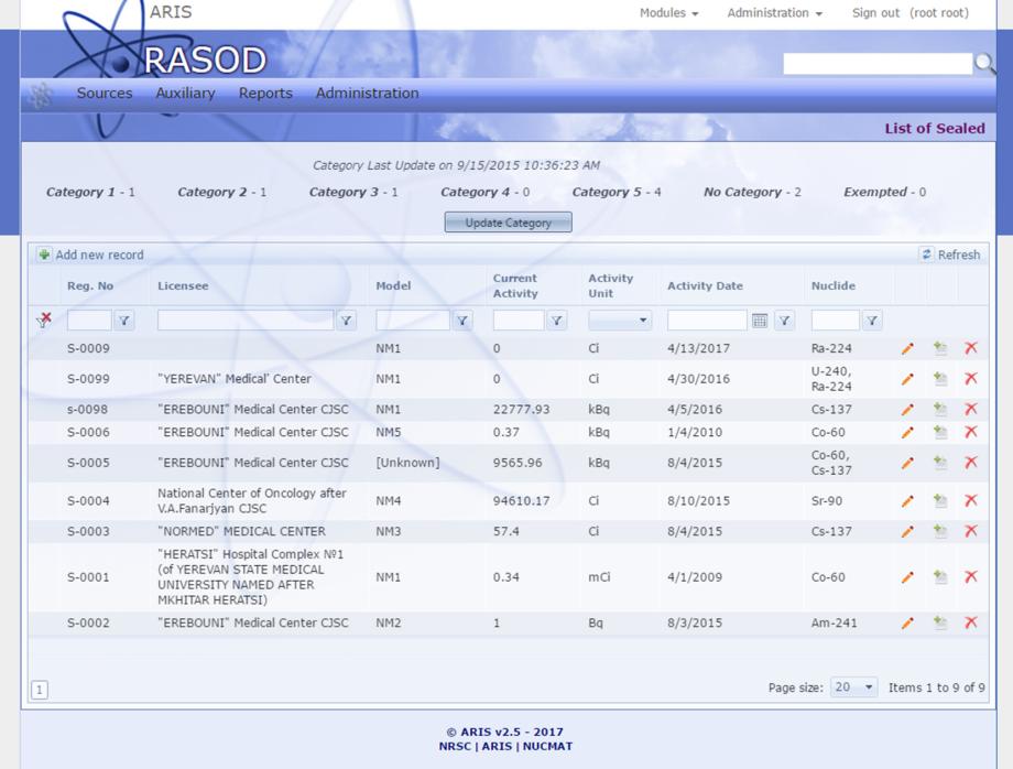 RASOD software screenshot